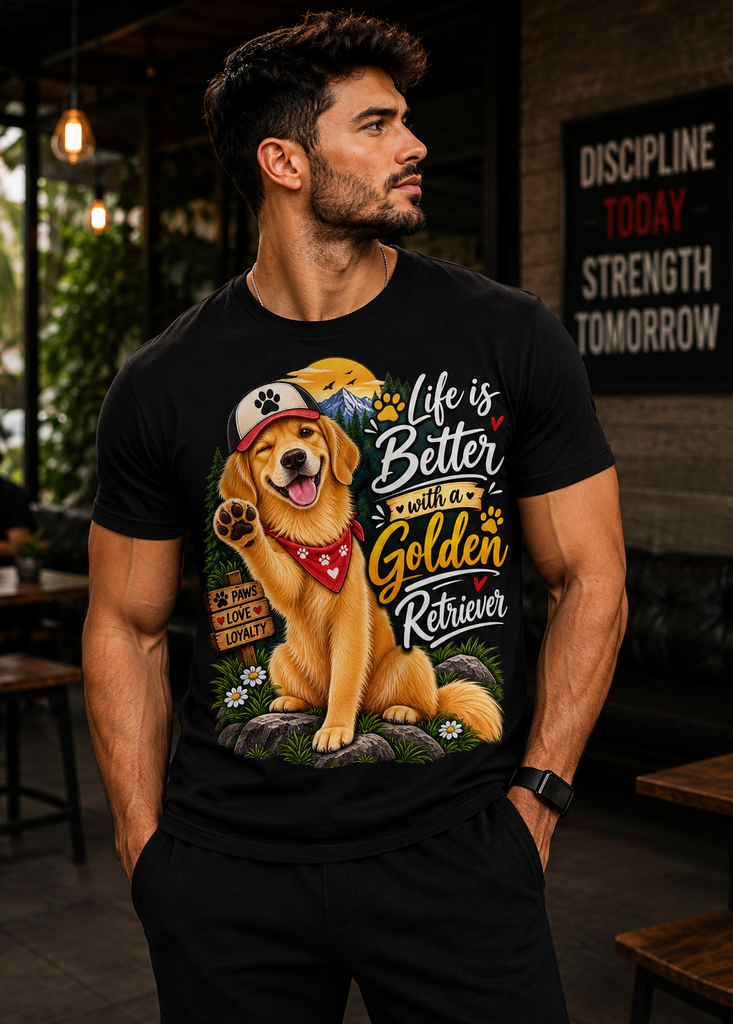 Golden Retriever T-Shirt — "Life Is Better With a Golden Retriever" Cute Dog Tee