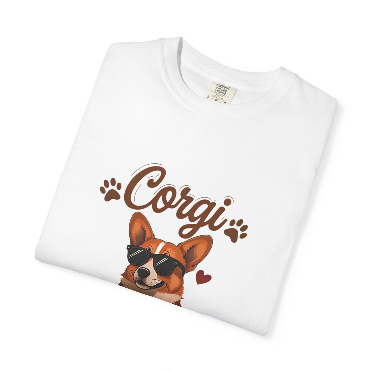 Corgi with Sunglasses T-Shirt | Big Ears Bigger Heart graphic tee