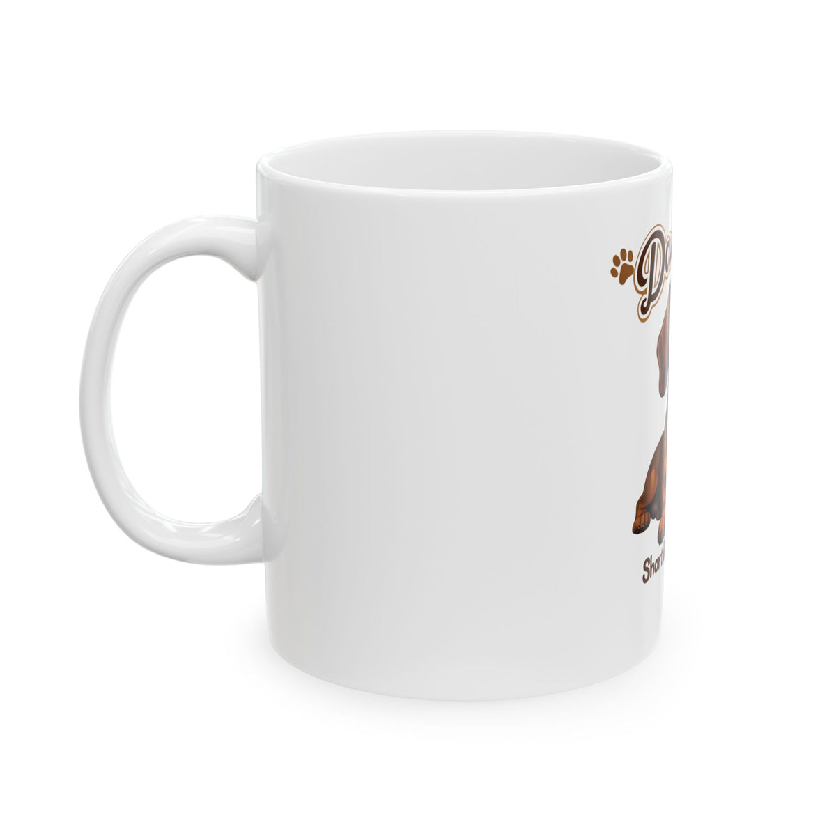 Dachshund Illustration Mug | Short Legs Long Love, Cute Dog Paw