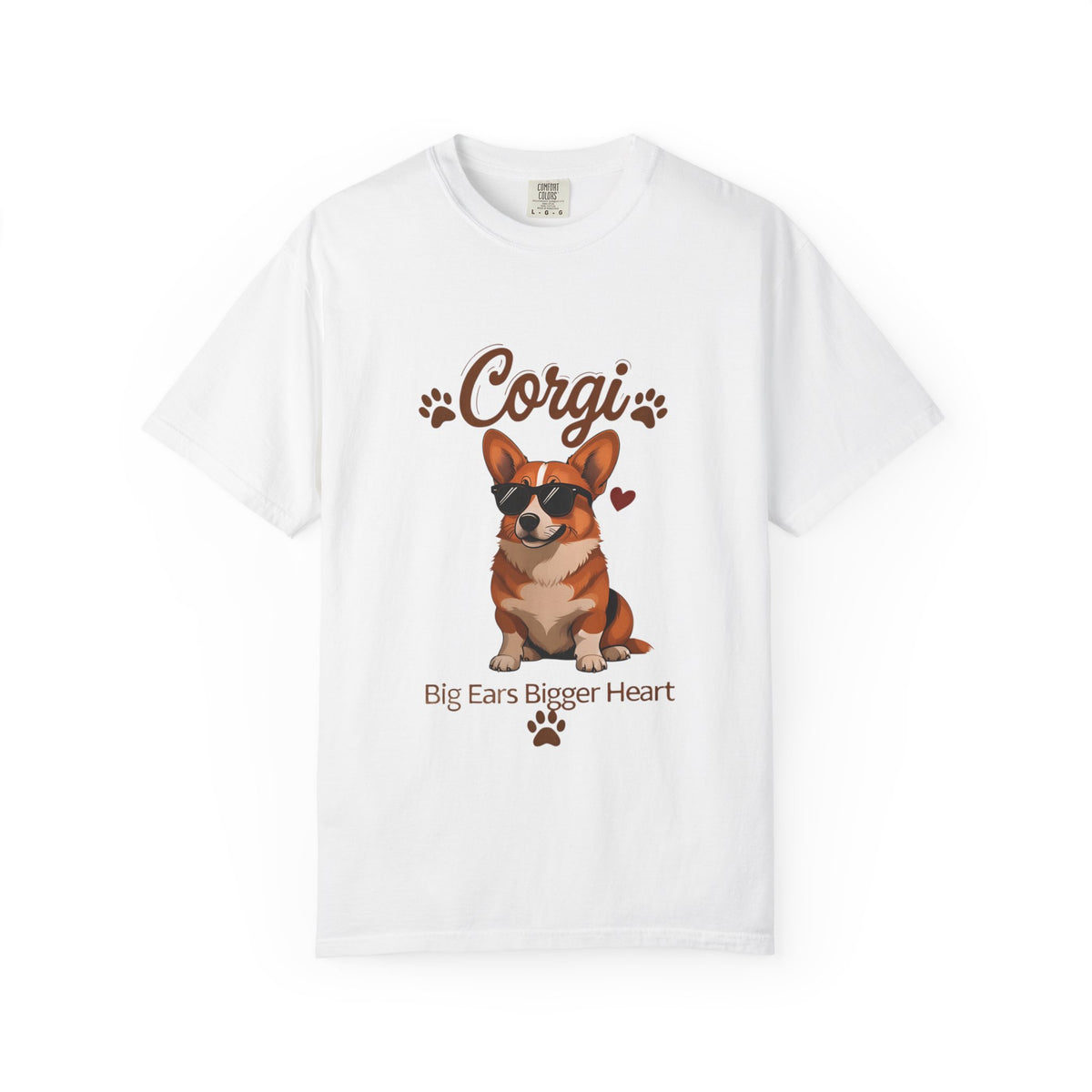 Corgi with Sunglasses T-Shirt | Big Ears Bigger Heart graphic tee